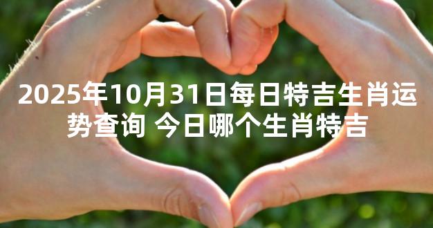 2025年10月31日每日特吉生肖运势查询 今日哪个生肖特